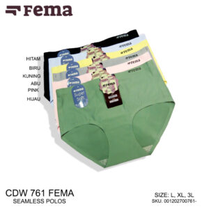 FEMA Official Shop Ecer 1 Pcs Celana Dalam Wanita 761/771 Pori Seamless Tanpa Jahitan Anti Nyeplak