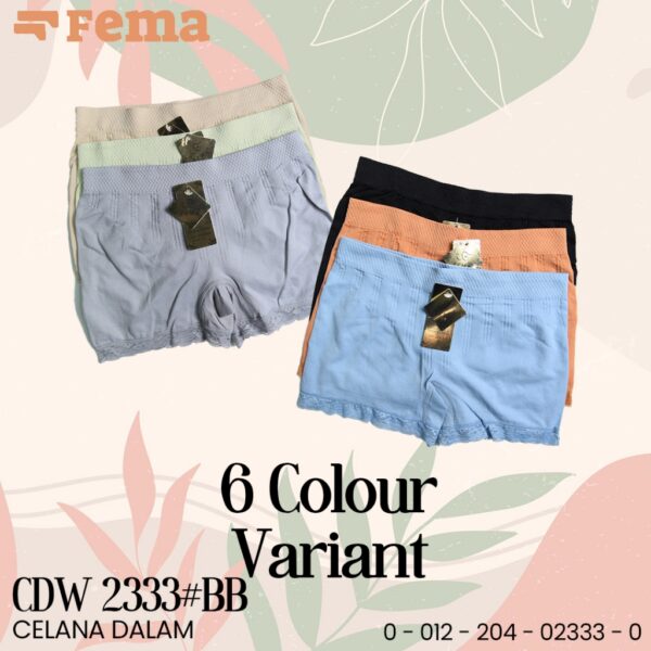 FEMA Official Shop Celana Dalam Wanita Segiempat Rajut Ufong 2332/2333 - Image 4