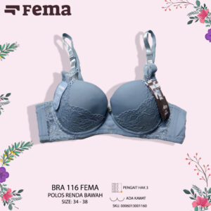 FEMA Official Shop Ecer 1 Pcs BH Bra 116 Polos Renda Bawah Kawat