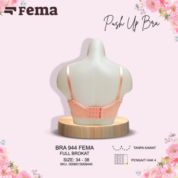 FEMA Official Shop Ecer 1 pcs Bh Bra 944 Full Brokat Hak 4 Push Up - Image 4