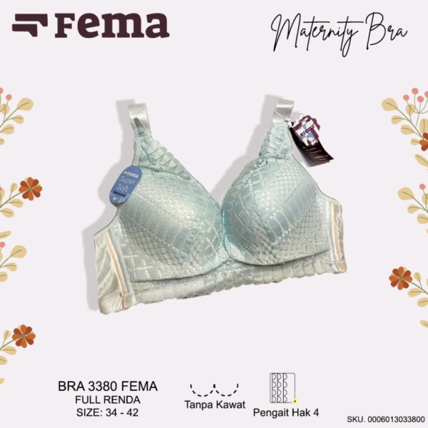FEMA Official Shop Ecer 1 pcs Bh Maternity Bra Menyusui Netek 3380 Brokat Kancing Depan - Image 5