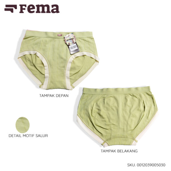 FEMA Official Shop Ecer 1 Pcs Celana Dalam Wanita 503 Warna Polos Renda - Image 4