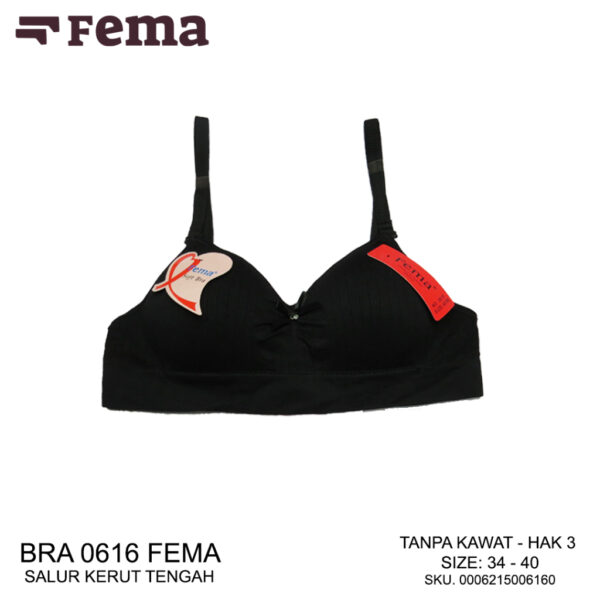 FEMA Official Shop Ecer 1 pcs BH Bra 0616 Salur Kerut Tengah Ban Karet - Image 3