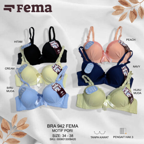 FEMA Official Shop Ecer 1 pcs Bh Bra 942 Super Lembut Import