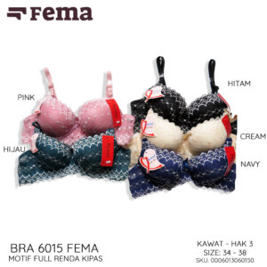 FEMA Official Shop Ecer 1 Pcs BH Bra 6015 Full Renda Kipas