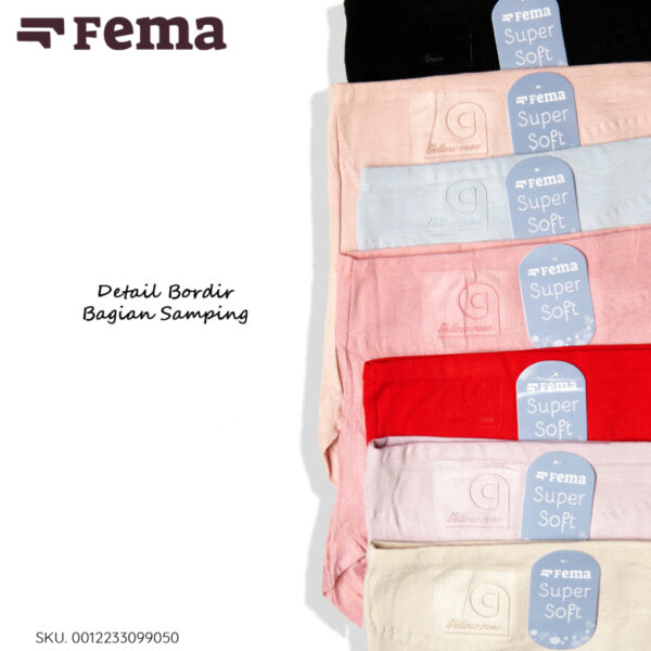 FEMA Official Shop Ecer 1 Pcs Celana Dalam Wanita 9905 Ban Tinggi Highwaist Katun Polos - Image 4