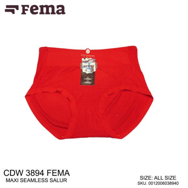 FEMA Official Shop Ecer 1 Pcs Celana Dalam Wanita 3894 Seamless Salur Highwaist - Image 3
