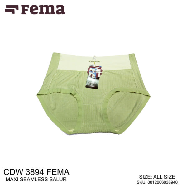 FEMA Official Shop Ecer 1 Pcs Celana Dalam Wanita 3894 Seamless Salur Highwaist - Image 4