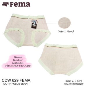 FEMA Official Shop Ecer 1 Pcs Celana Dalam Wanita 629 Motif Serat