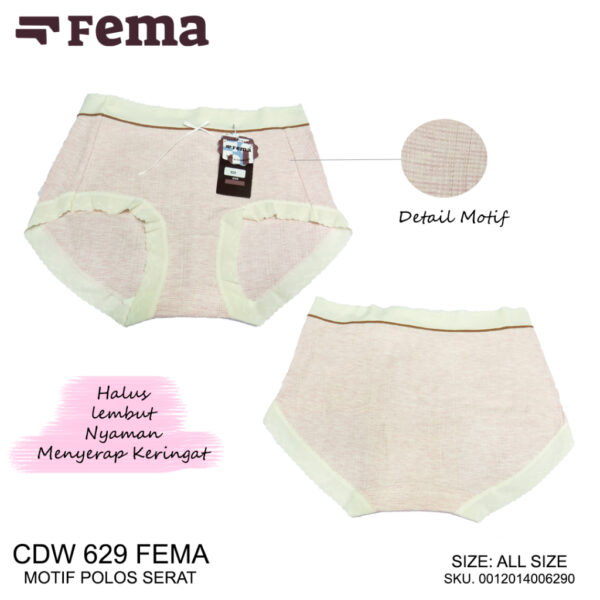 FEMA Official Shop Ecer 1 Pcs Celana Dalam Wanita 629 Motif Serat