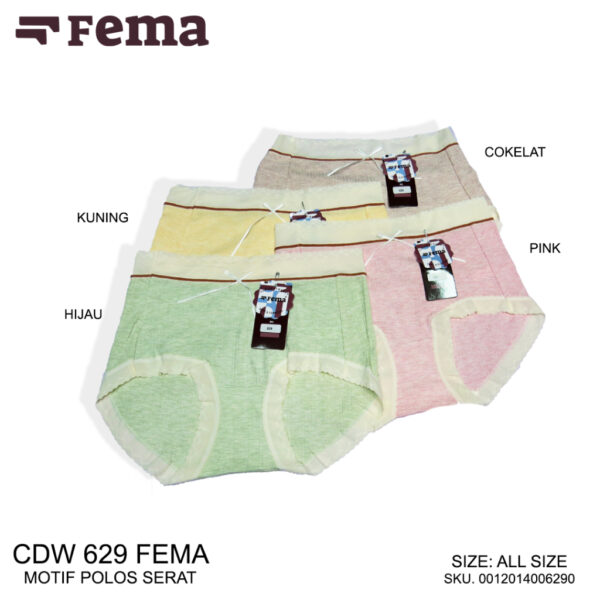 FEMA Official Shop Ecer 1 Pcs Celana Dalam Wanita 629 Motif Serat - Image 2