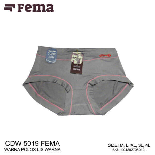 FEMA Official Shop GROSIR 1 LUSIN Celana Dalam Wanita 5019 Hyget Highwaist Lis Warna - Gambar 3