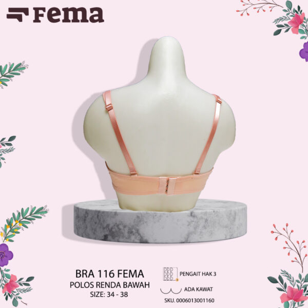 FEMA Official Shop Ecer 1 Pcs BH Bra 116 Polos Renda Bawah Kawat - Image 5