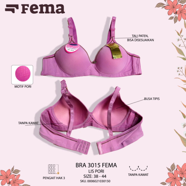 FEMA Official Shop Ecer 1 pcs Bh Bra 3015 Hak 3 Full Pori Jumbo Import - Image 3