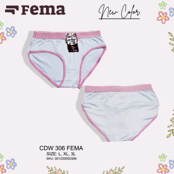 FEMA Official Shop Ecer 1 Pcs Celana Dalam Wanita 306 Polos Polkadot - Image 4