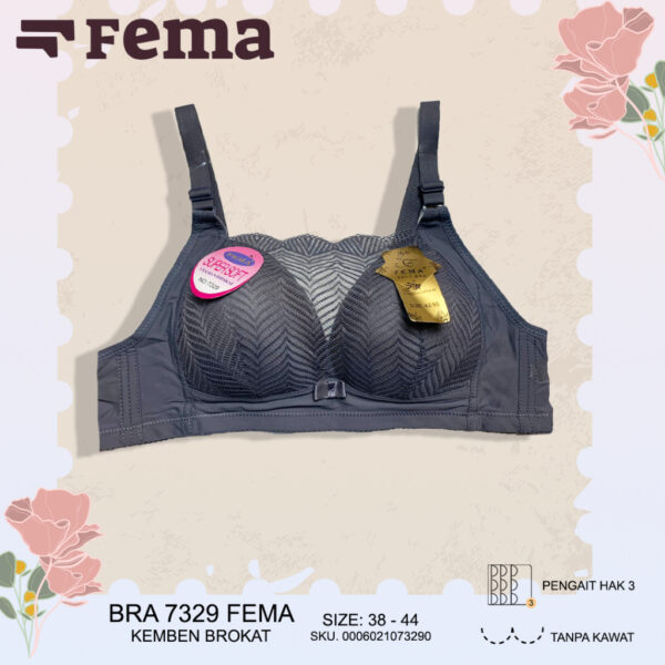 FEMA Official Shop Ecer 1 pcs Bh Bra 7329 Kemben Brokat Jumbo Tanpa Kawat - Image 5