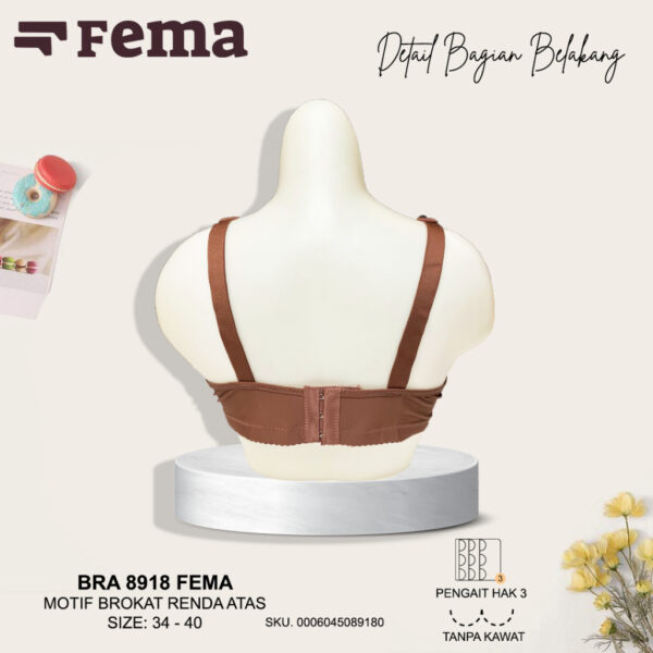 FEMA Official Shop Ecer 1 pcs BRA 8918 Brokat Renda Tanpa Kawat Halus - Image 4