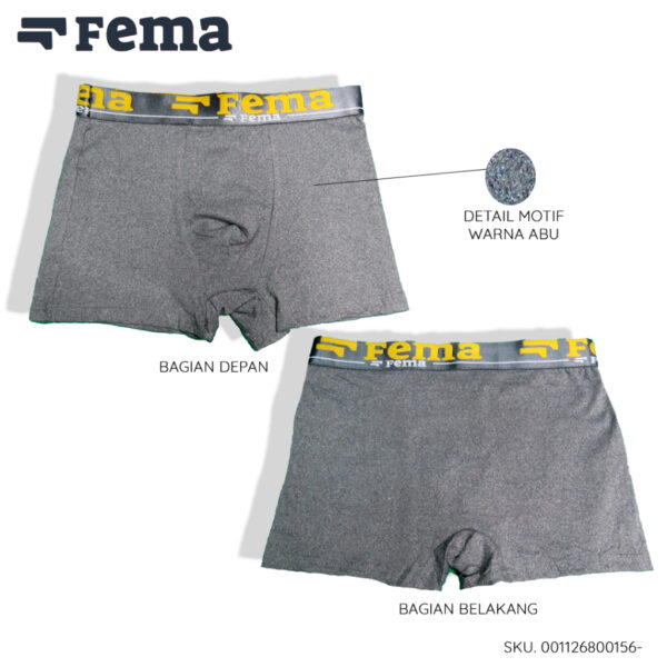 FEMA Official Shop GROSIR 1 LUSIN Celana Dalam Boxer Pria 156 Spandex - Image 4