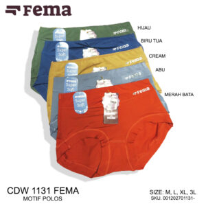 FEMA Official Shop GROSIR 1 LUSIN Celana Dalam Wanita 1131 Highwaist Korset Polos