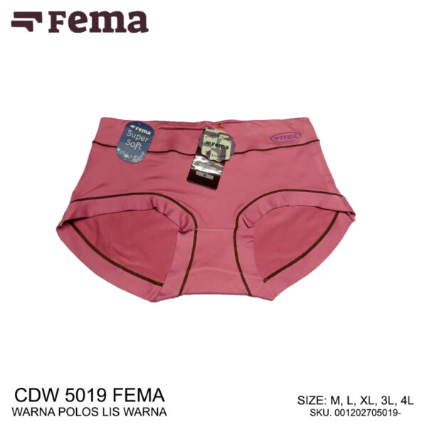 FEMA Official Shop GROSIR 1 LUSIN Celana Dalam Wanita 5019 Hyget Highwaist Lis Warna - Gambar 2
