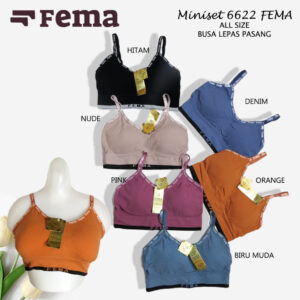 FEMA Official Shop Ecer 1 pcs Miniset Busa Sport Bra 6622 Tali Kecil