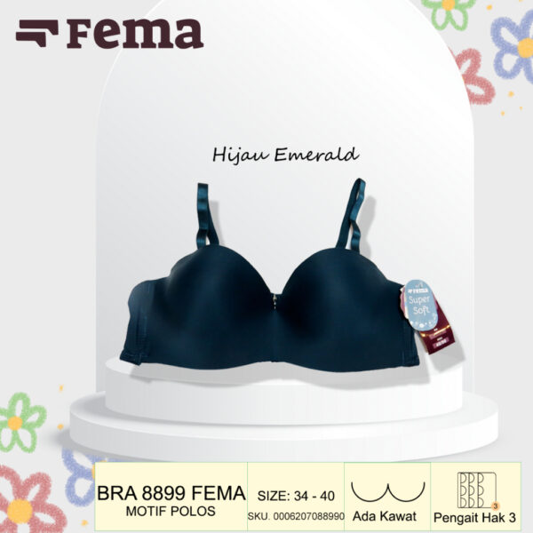 FEMA Official Shop Ecer 1 Pcs BH Bra 8899 Seamless Kemben Polos Kawat - Image 2