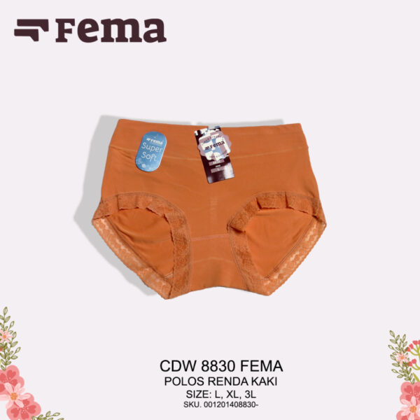 FEMA Official Shop Ecer 1pcs Celana Dalam Wanita 8830 Polos Renda - Image 4