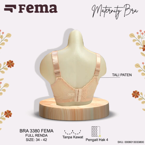 FEMA Official Shop Ecer 1 pcs Bh Maternity Bra Menyusui Netek 3380 Brokat Kancing Depan - Image 2