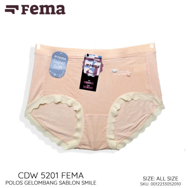 FEMA Official Shop Ecer 1 Pcs Celana Dalam Wanita 5209/5201 Warna Polos Renda Bwah - Image 5