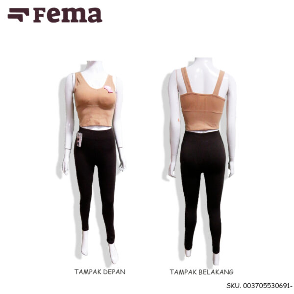 FEMA Official Shop GROSIR 1LUSIN ISI 12PCS Celana Leging Polos 30691 Bahan Katun Halus Legging - Image 2