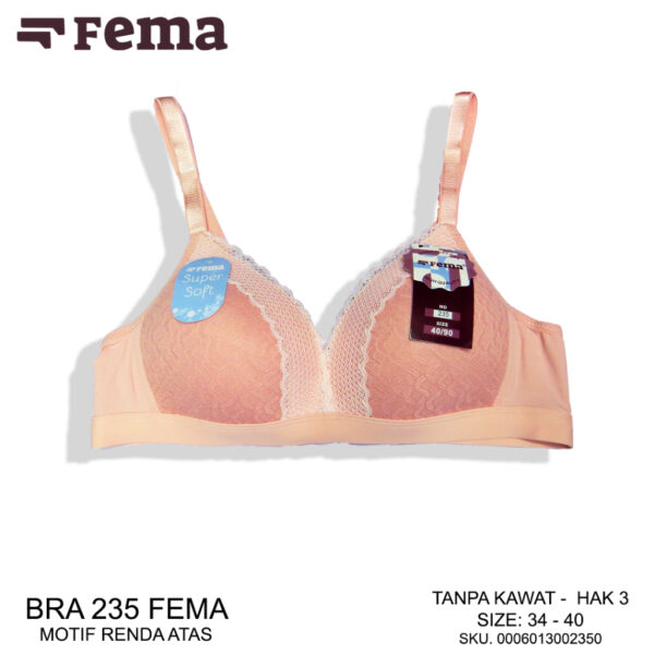 FEMA Official Shop Ecer 1pcs Bra BH Premium Seamless 235 Renda Halus - Image 3