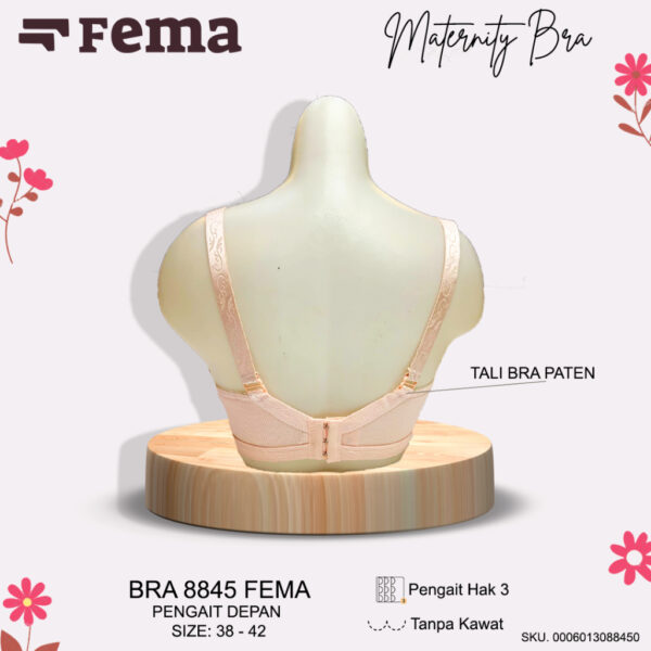 FEMA Official Shop Ecer 1 pcs Bh Maternity Bra Menyusui Netek 8845 Renda Salur Pengait Depan - Image 3