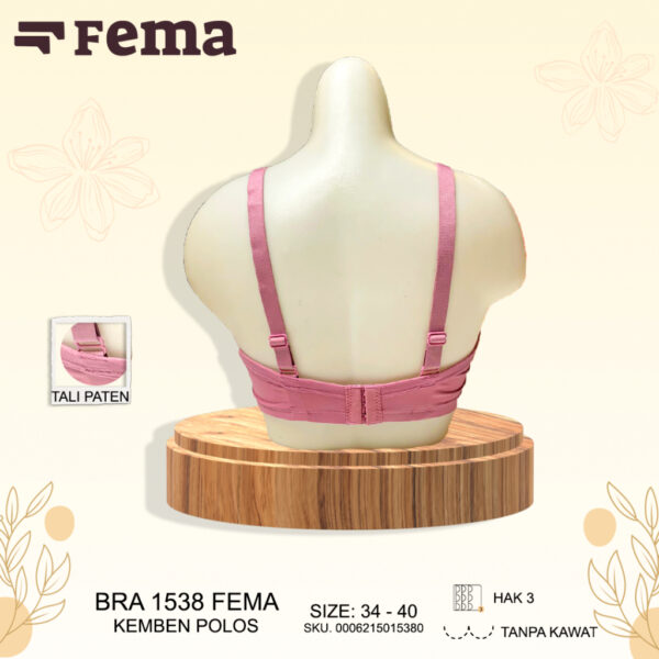 FEMA Official Shop Ecer 1 pcs Bh Bra 1538 Model Kemben Polos Renda Tanpa Kawat - Image 3