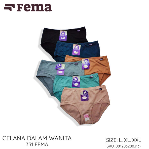 FEMA Official Shop SETENGAH LUSIN 6 pcs Celana Dalam Wanita 313/388/362/378/618/375 - Image 5