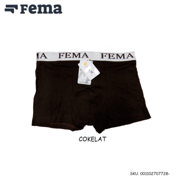 FEMA Official Shop SETENGAH LUSIN 6pcs Celana Dalam Pria Boxer Segiempat 7728 Polyester - Image 3