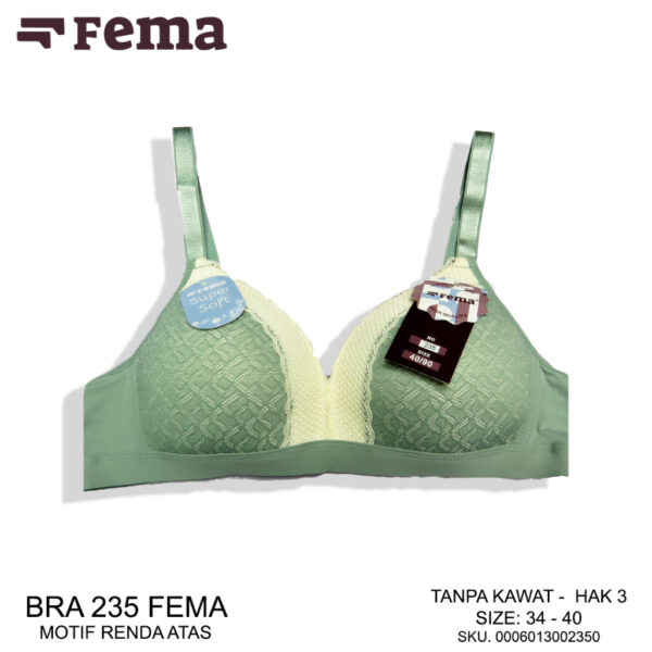 FEMA Official Shop Ecer 1pcs Bra BH Premium Seamless 235 Renda Halus - Image 5