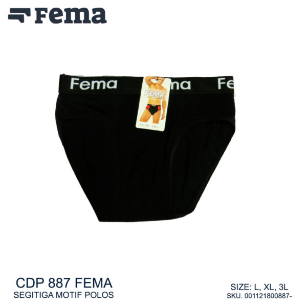 FEMA Official Shop Ecer 1 pcs Celana Dalam Pria 887 Polos - Image 3