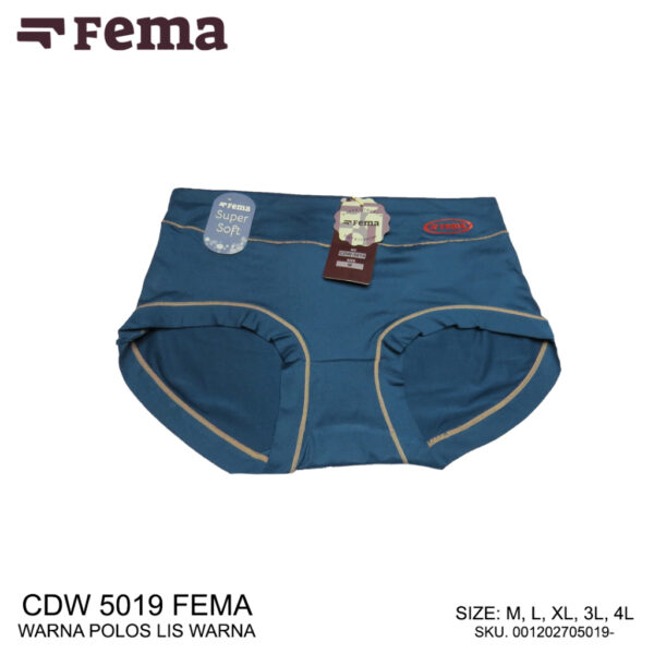 FEMA Official Shop GROSIR 1 LUSIN Celana Dalam Wanita 5019 Hyget Highwaist Lis Warna - Gambar 4