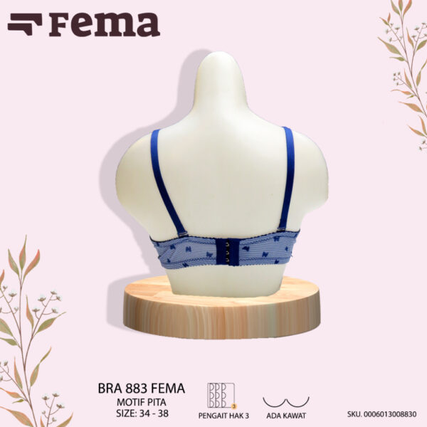 FEMA Official Shop Ecer 1 pcs Bh Bra  883 Kupu Kupu Warna Soft Import - Gambar 5