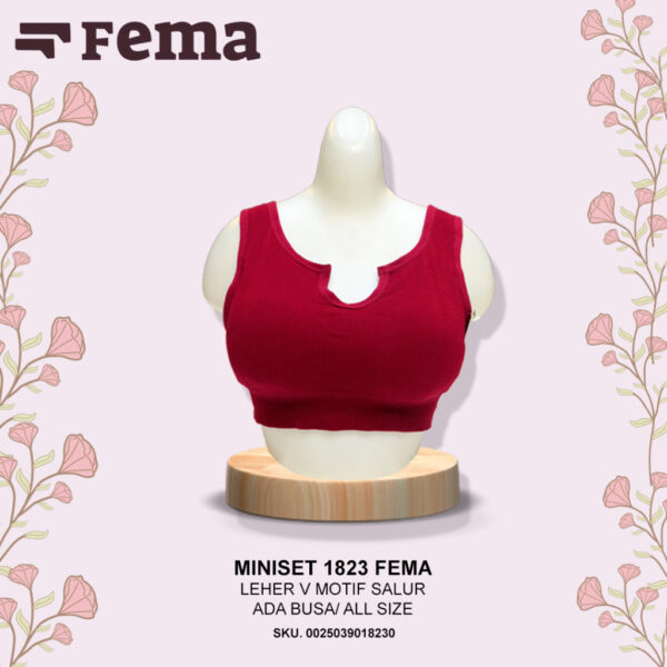 FEMA Official Shop Ecer 1 pcs Sport Bra Miniset 1823 Salur Leher V - Image 4