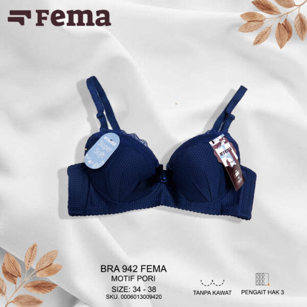 FEMA Official Shop Ecer 1 pcs Bh Bra 942 Super Lembut Import - Image 4