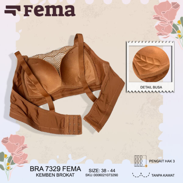 FEMA Official Shop Ecer 1 pcs Bh Bra 7329 Kemben Brokat Jumbo Tanpa Kawat - Image 4