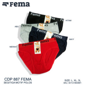 FEMA Official Shop Ecer 1 pcs Celana Dalam Pria 887 Polos