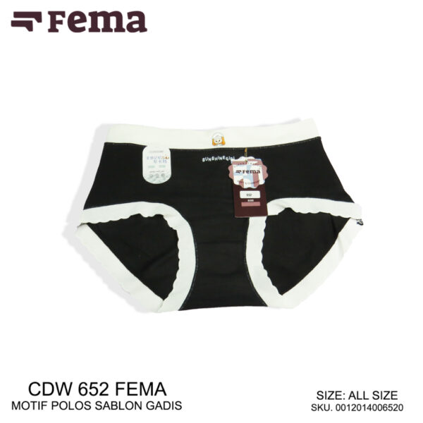 FEMA Official Shop Ecer 1 Pcs Celana Dalam Wanita 652 Motif Polos Sablon Cartoon - Image 2