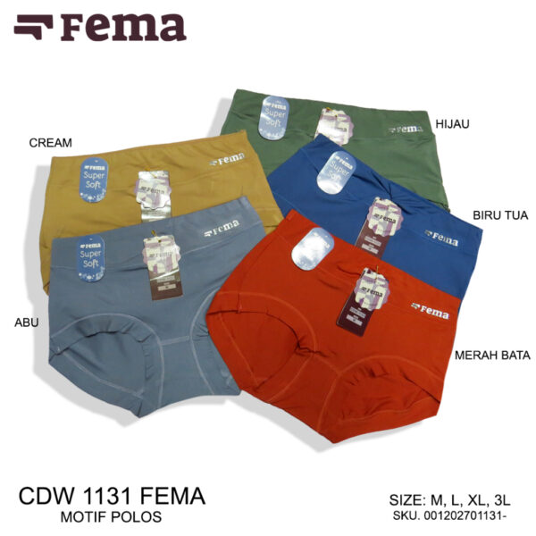 FEMA Official Shop GROSIR 1 LUSIN Celana Dalam Wanita 1131 Highwaist Korset Polos - Image 2