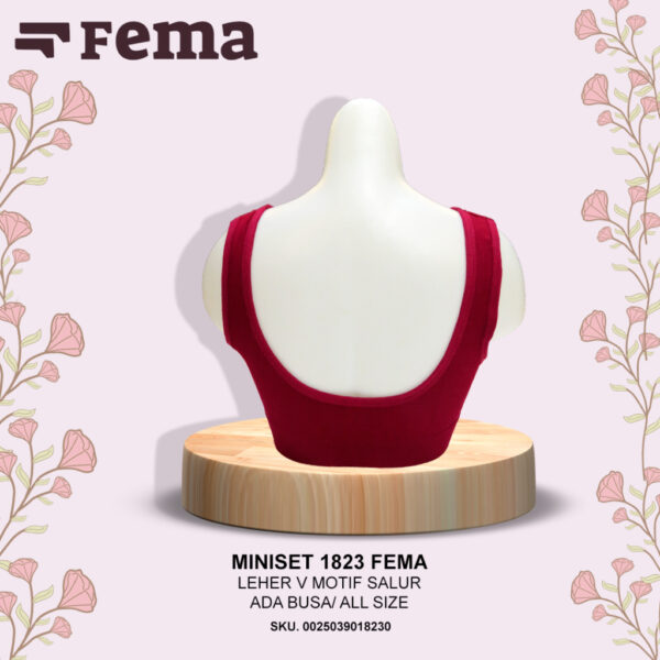 FEMA Official Shop Ecer 1 pcs Sport Bra Miniset 1823 Salur Leher V - Image 3