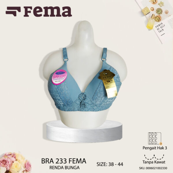 FEMA Official Shop Ecer 1 Pcs BH Bra 233 Renda Tanpa Kawat - Image 4