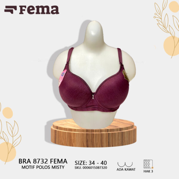 FEMA Official Shop Ecer 1 pcs Bh Bra 8732 Polos Push Up Misty - Image 2