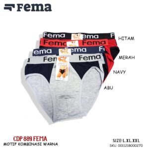 FEMA Official Shop Grosir dapat 12 pcs Celana Dalam Pria Fema 889