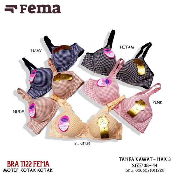 FEMA Official Shop Ecer 1 pcs Bh Bra 1122/6013 Kotak Tanpa Kawat - Image 2